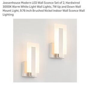 Modern LED Wall Light with Nickel Base